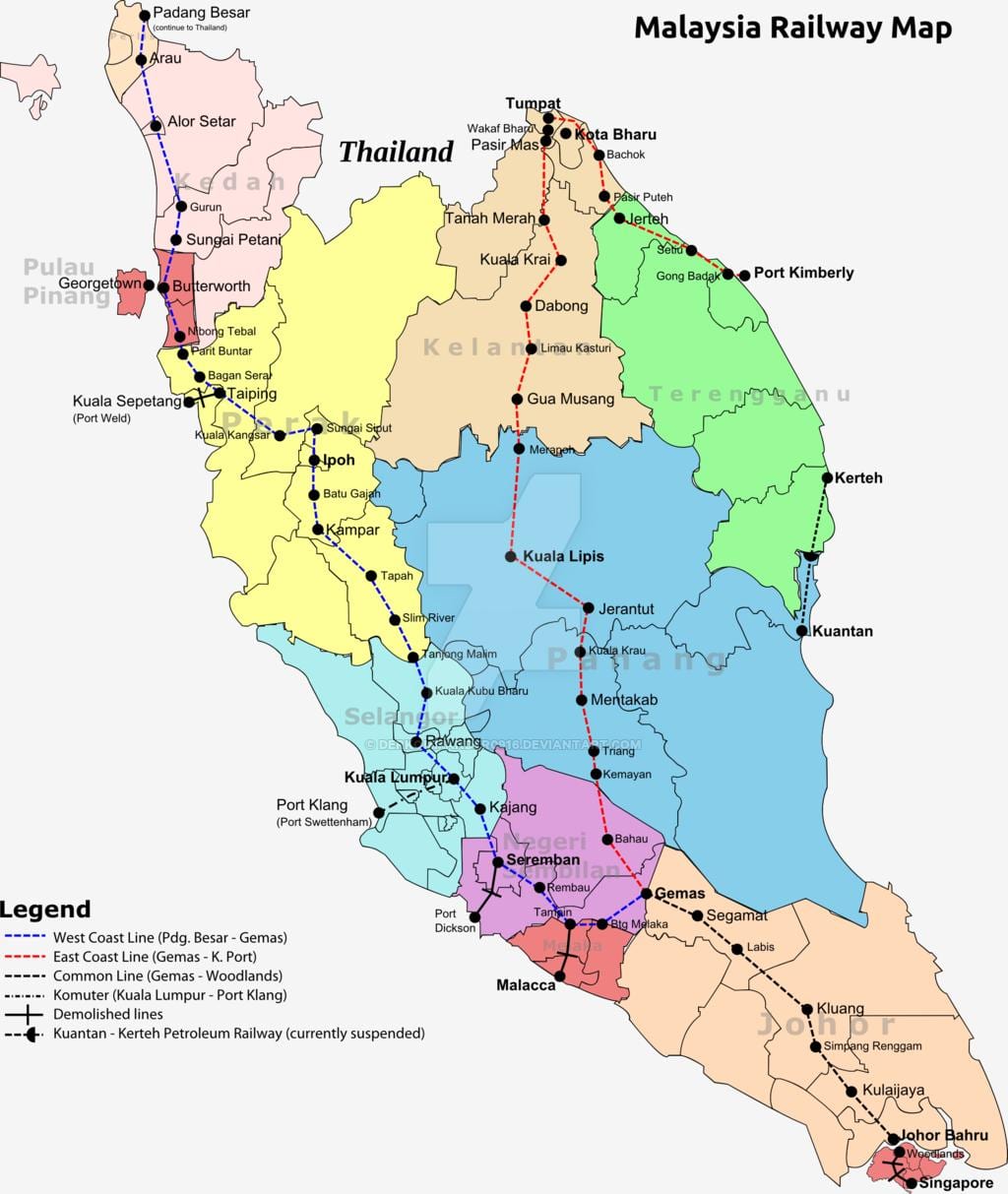 வரைபடம் ரயில் மலேஷியா