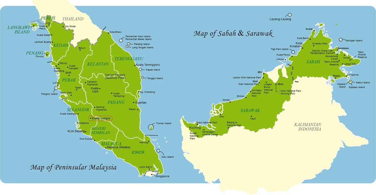 மலேஷியா முழு வரைபடம்