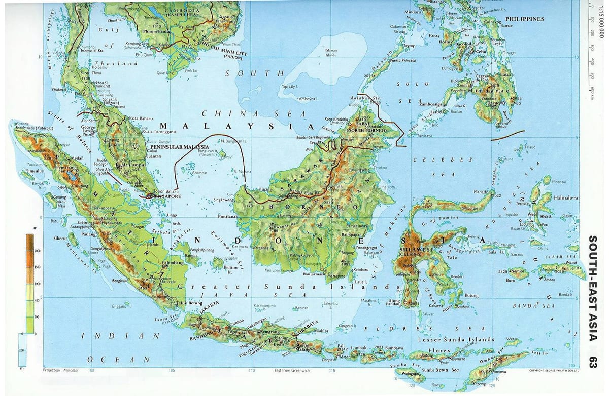வரைபடம் மலேஷியா topographic