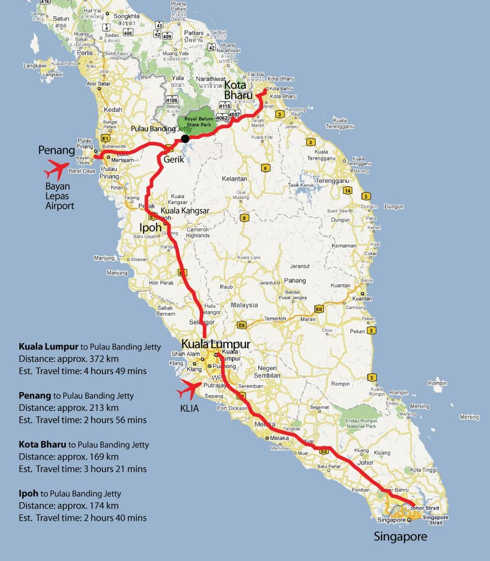 வடக்கு மலேஷியா வரைபடம்