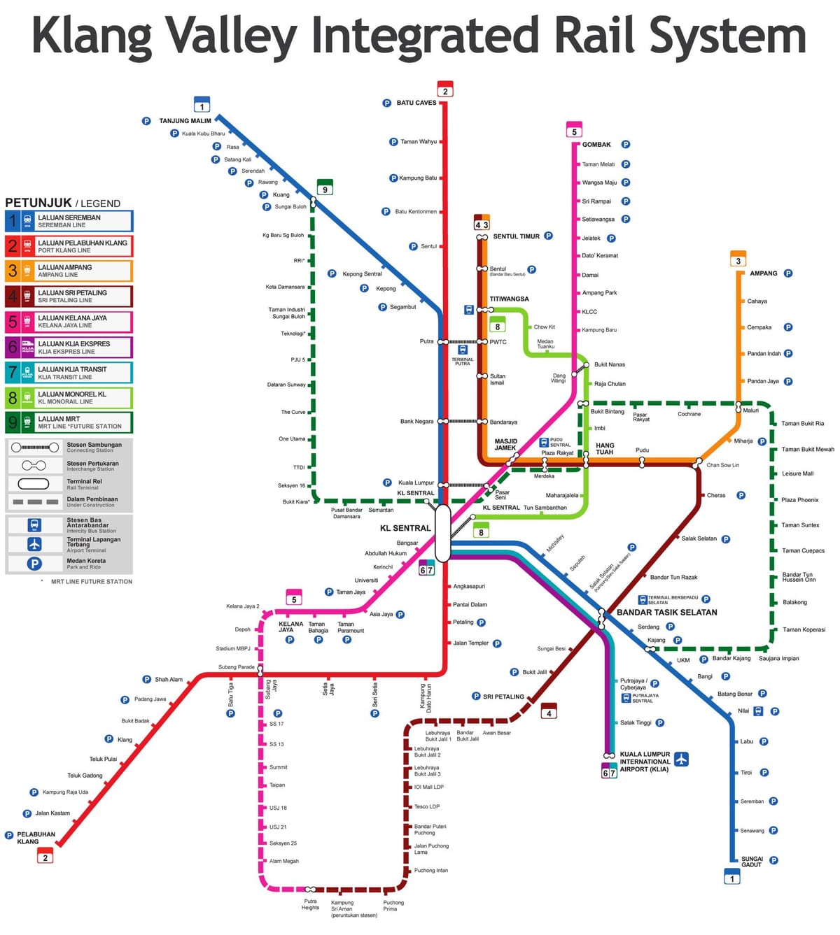 lrt வரி வரைபடம் மலேஷியா