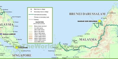 மலேஷியா புவியியல் வரைபடம்