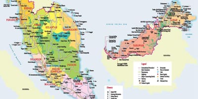 மலேஷியா சுற்றுலா வழிகாட்டி வரைபடம்