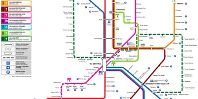 Lrt வரி வரைபடம் மலேஷியா